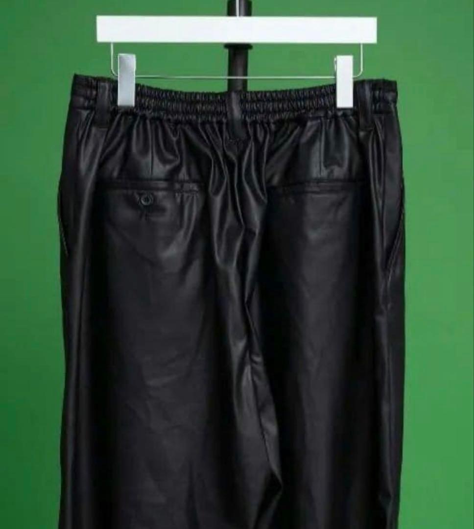ロイヤルレザーワンタックイージーワイドパンツ【MAISON SPECIAL】