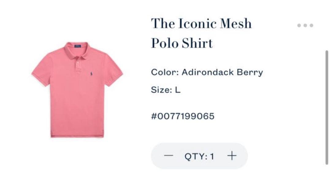 ポロPoloラルフローレン カスタムスリムフィット ポロシャツ Lベリーカラー