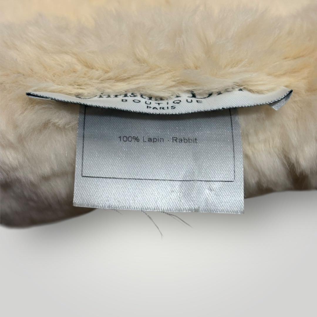 極美　Christian Dior リアルファー　ラビットトロッター　マフラー