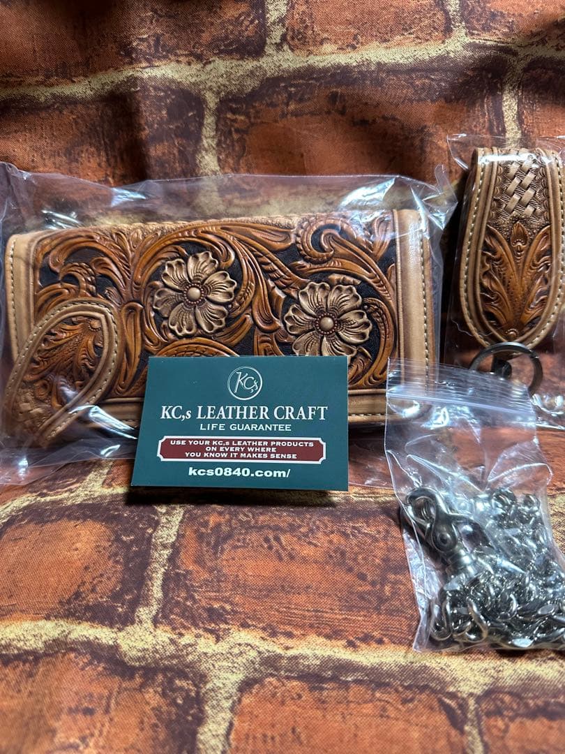 ケーシーズ　ケイシイズ　窪田クラフト　ライダースウォレット　新品