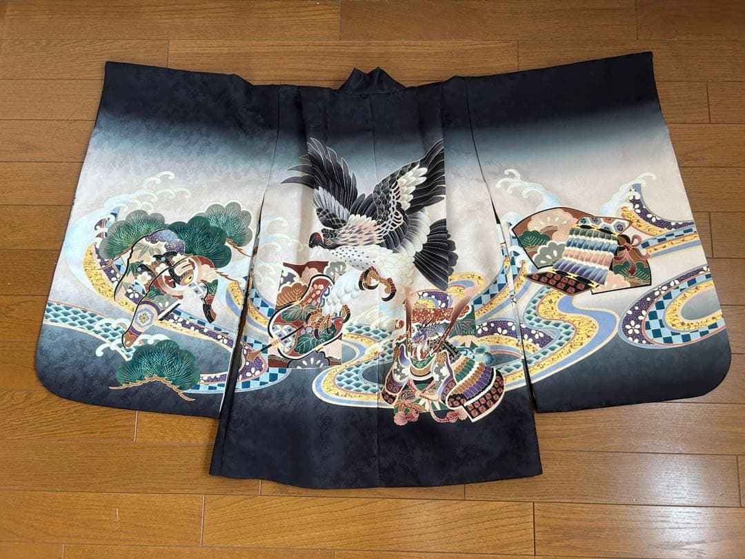 七五三 5歳 男の子 フルセット 子供着物 黒 袴