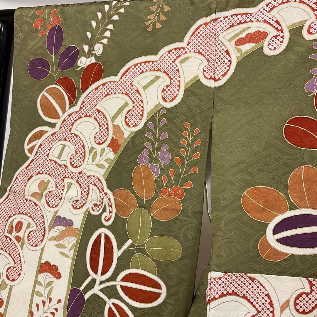 美品大胆な古典柄が素敵なママ振り袖フルセットトールサイズ☆振り袖別売りOK