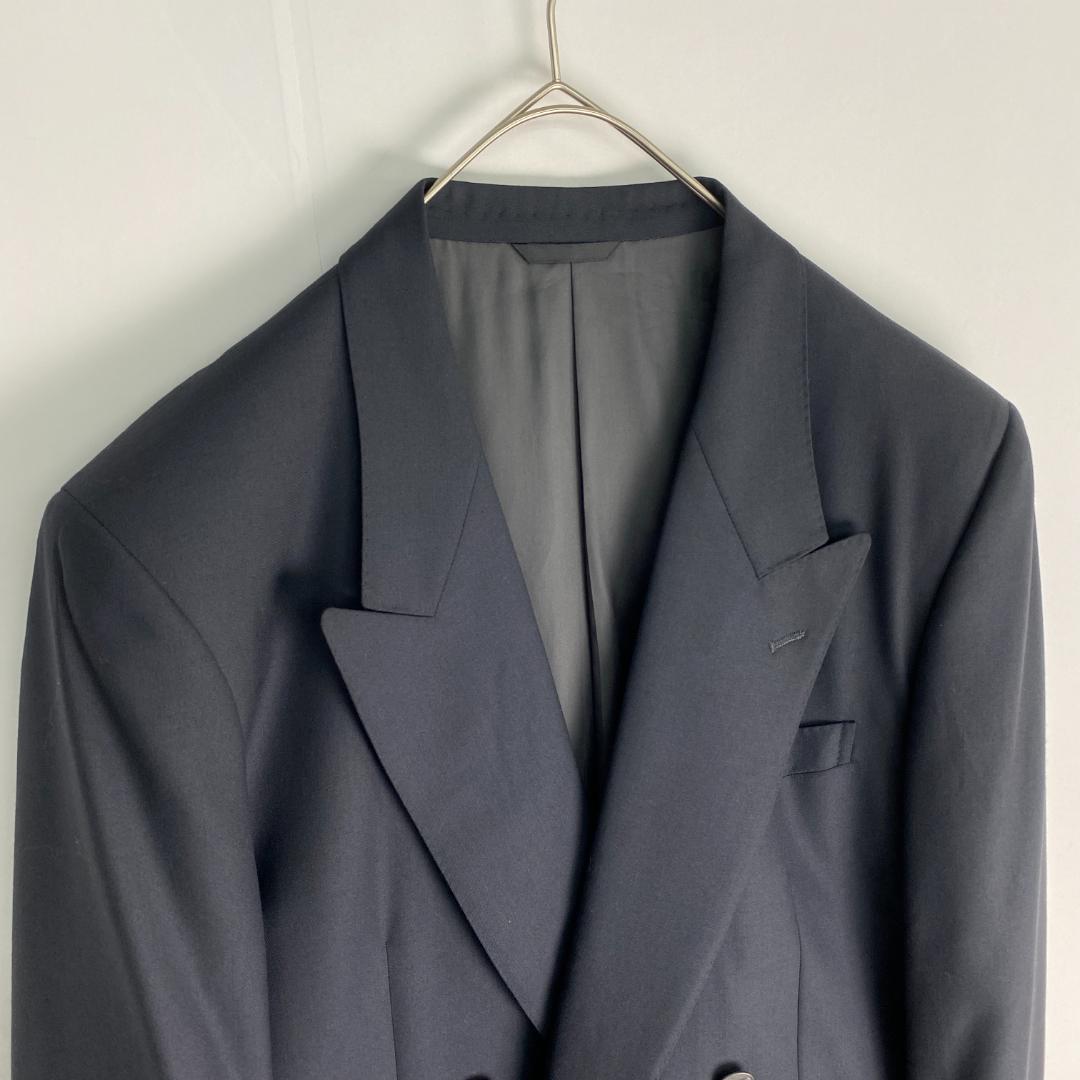 バレンシアガ　スーツ　セレモニー　ダブル　カシミヤ混　希少　レア　ロゴボタン