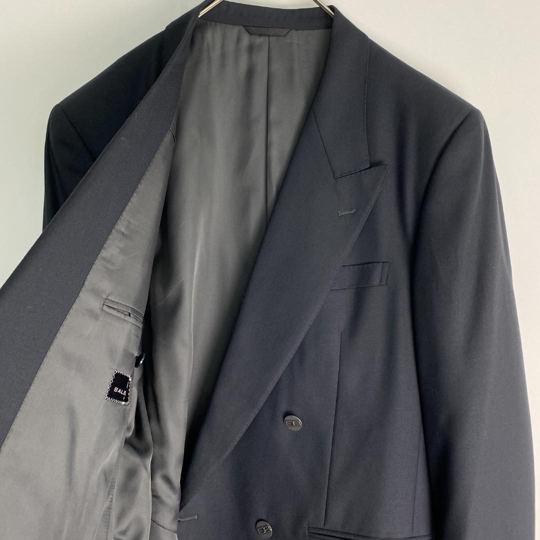 バレンシアガ　スーツ　セレモニー　ダブル　カシミヤ混　希少　レア　ロゴボタン