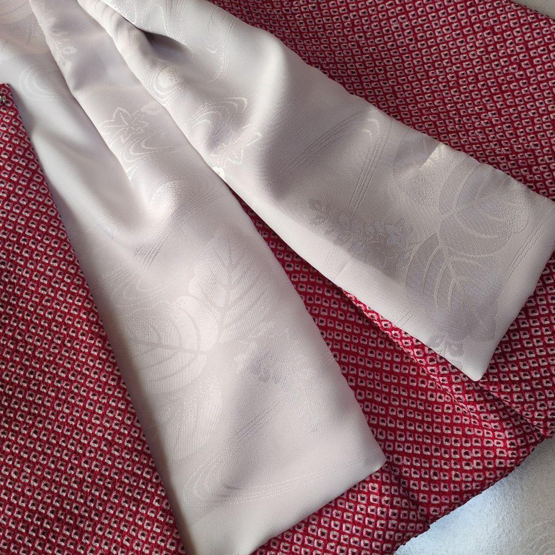 うさぴょん正絹総絞りの被布（赤色）