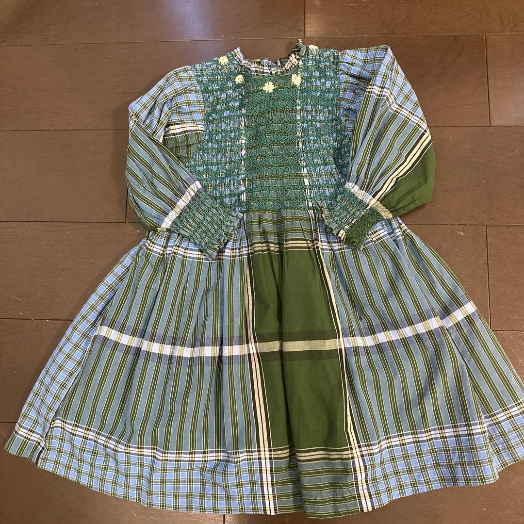 ワンピース Bonjour diary HANDSMOCK DRESS 6Y