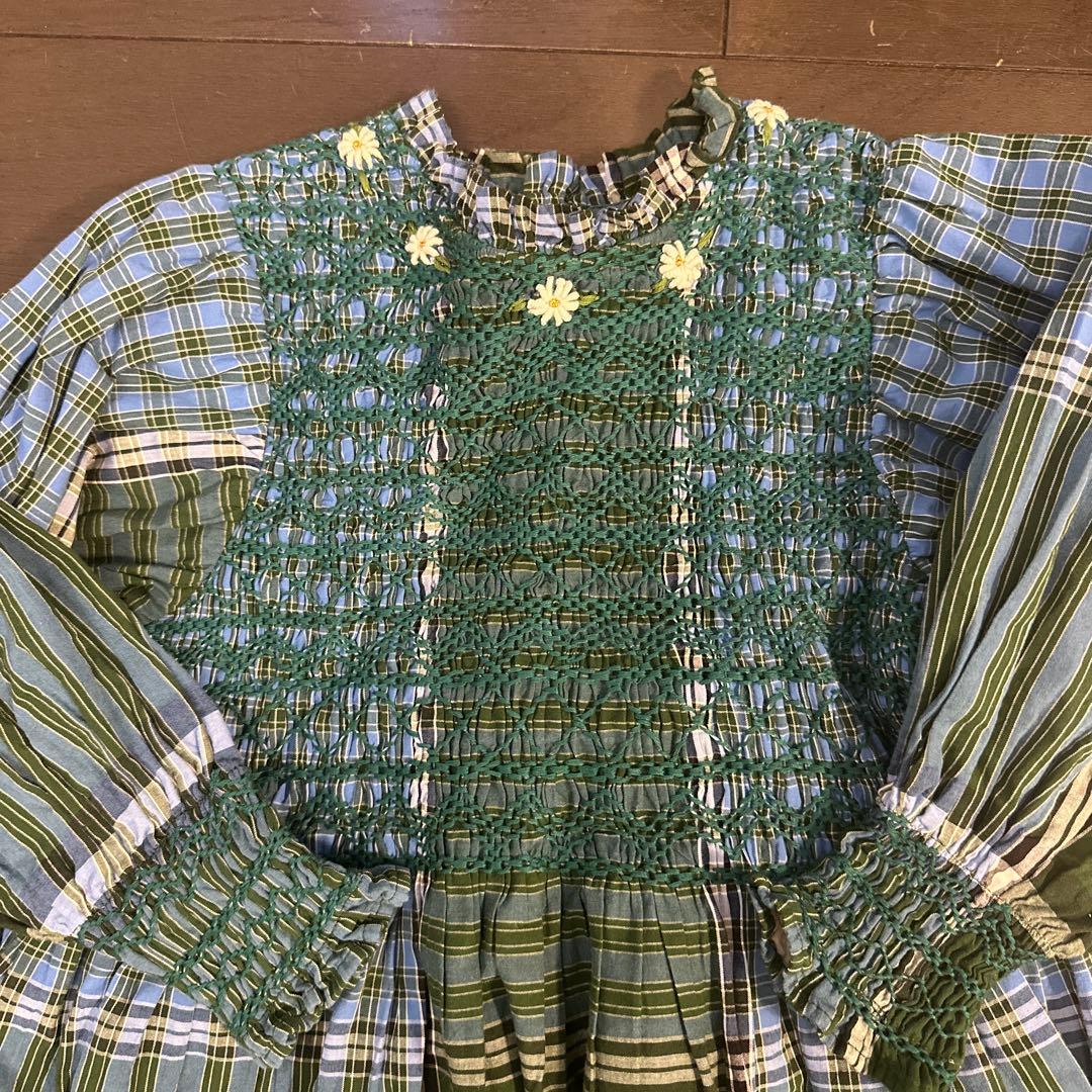 ワンピース Bonjour diary HANDSMOCK DRESS 6Y