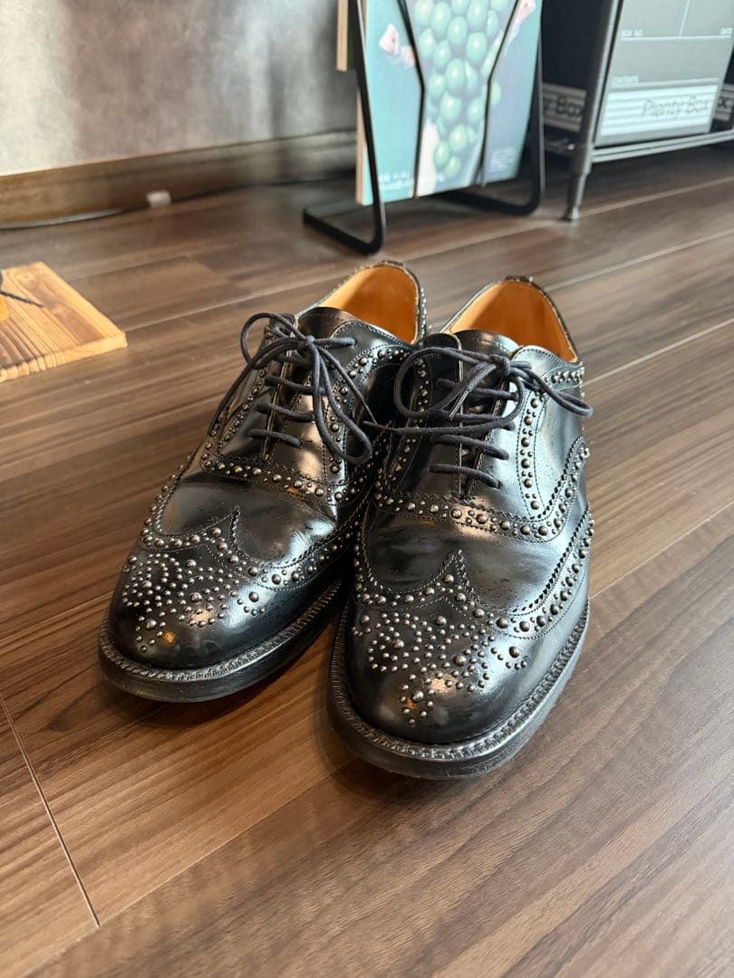 CHURCH'S バーウッド スタッズ ウィングチップ シューズ