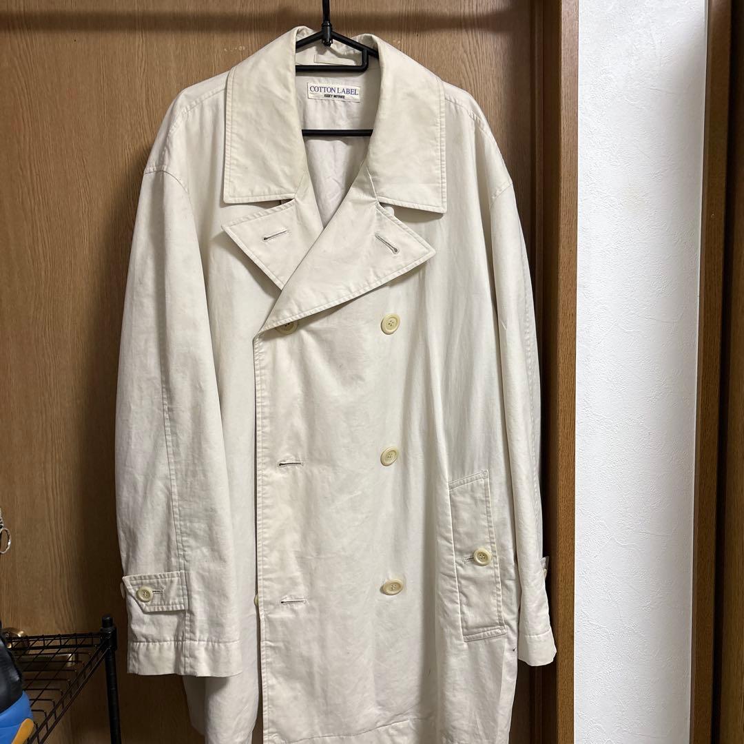 90s イッセイミヤケ　コットンレーベル　ピーコート　予備ボタン付