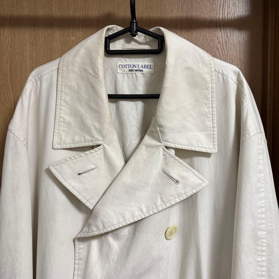 90s イッセイミヤケ　コットンレーベル　ピーコート　予備ボタン付