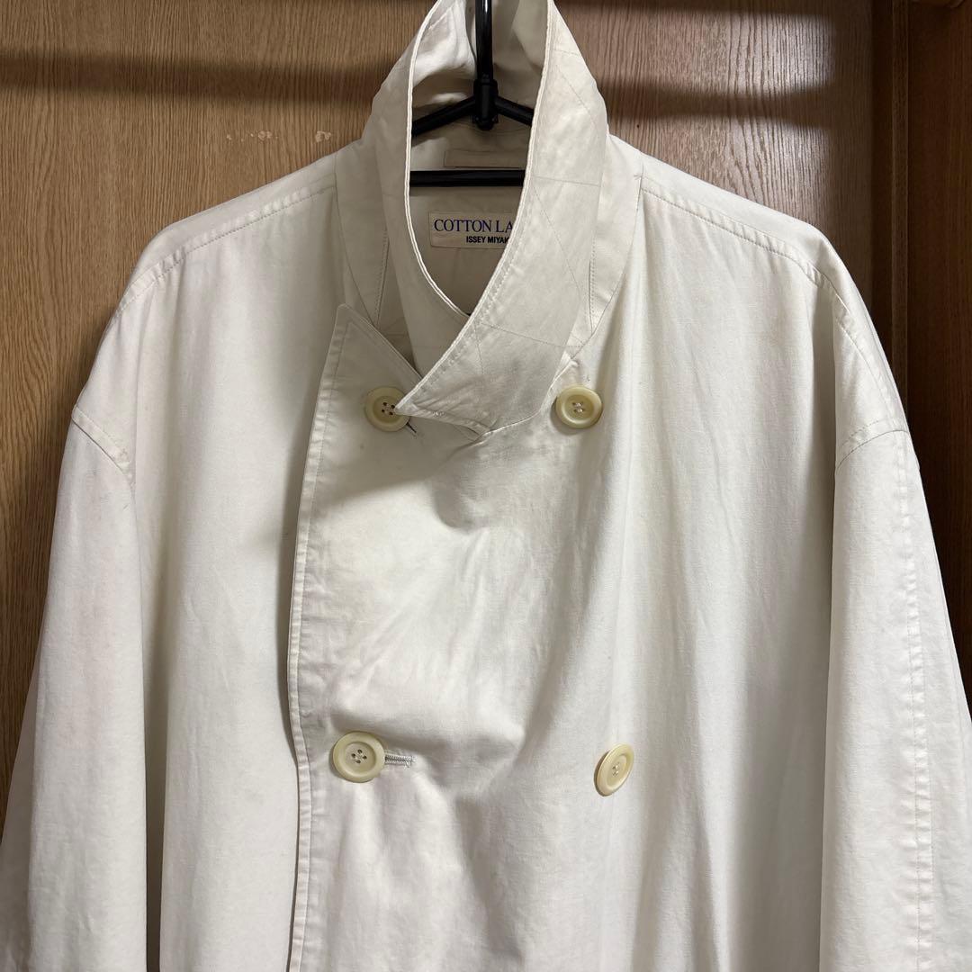 90s イッセイミヤケ　コットンレーベル　ピーコート　予備ボタン付