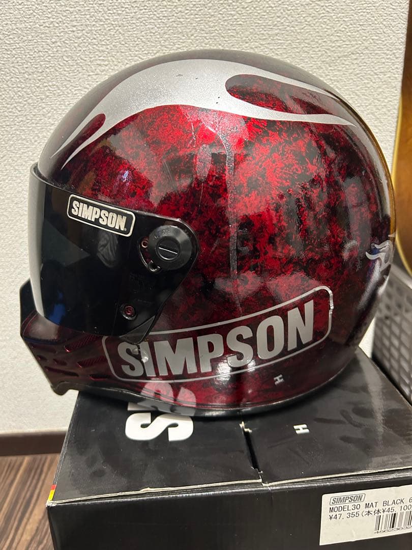 simpson m30 ヘルメット　カスタムペイント