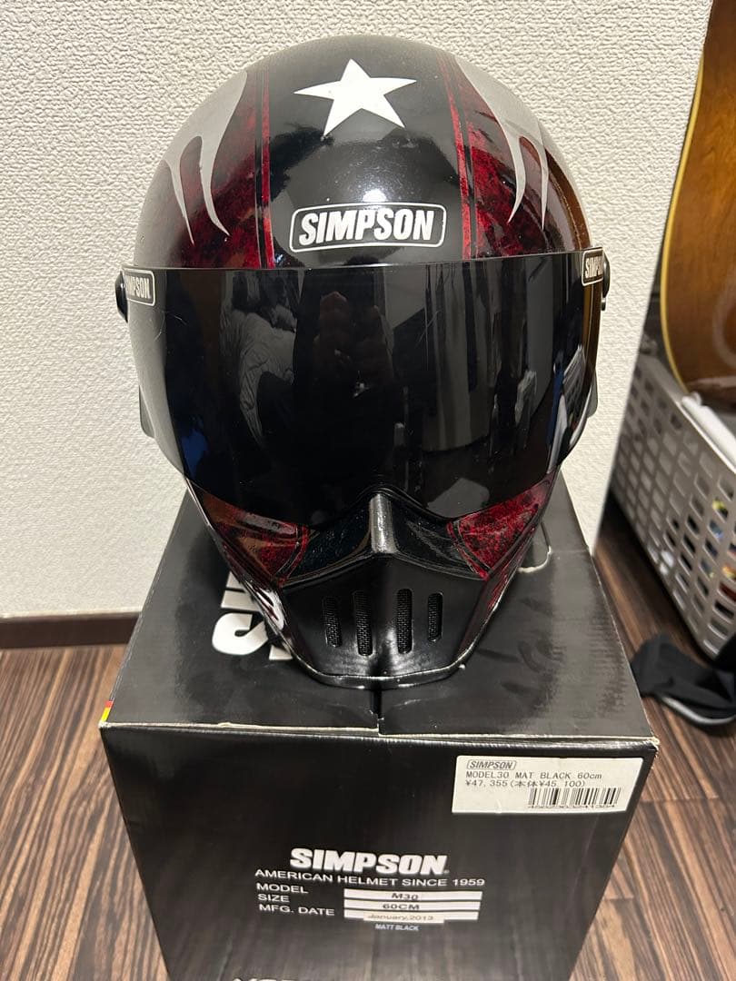 simpson m30 ヘルメット　カスタムペイント