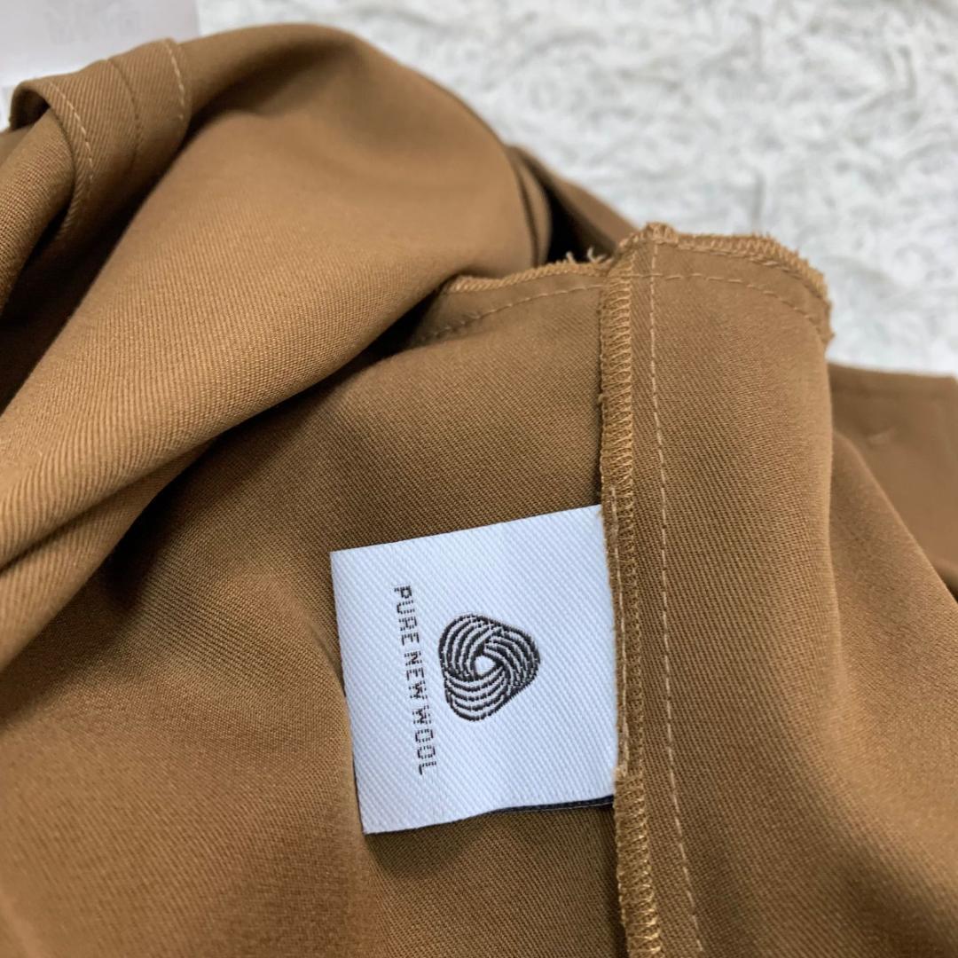 17529✨24年 マックスマーラ ジャンプスーツ ウール 36 S ブラウン