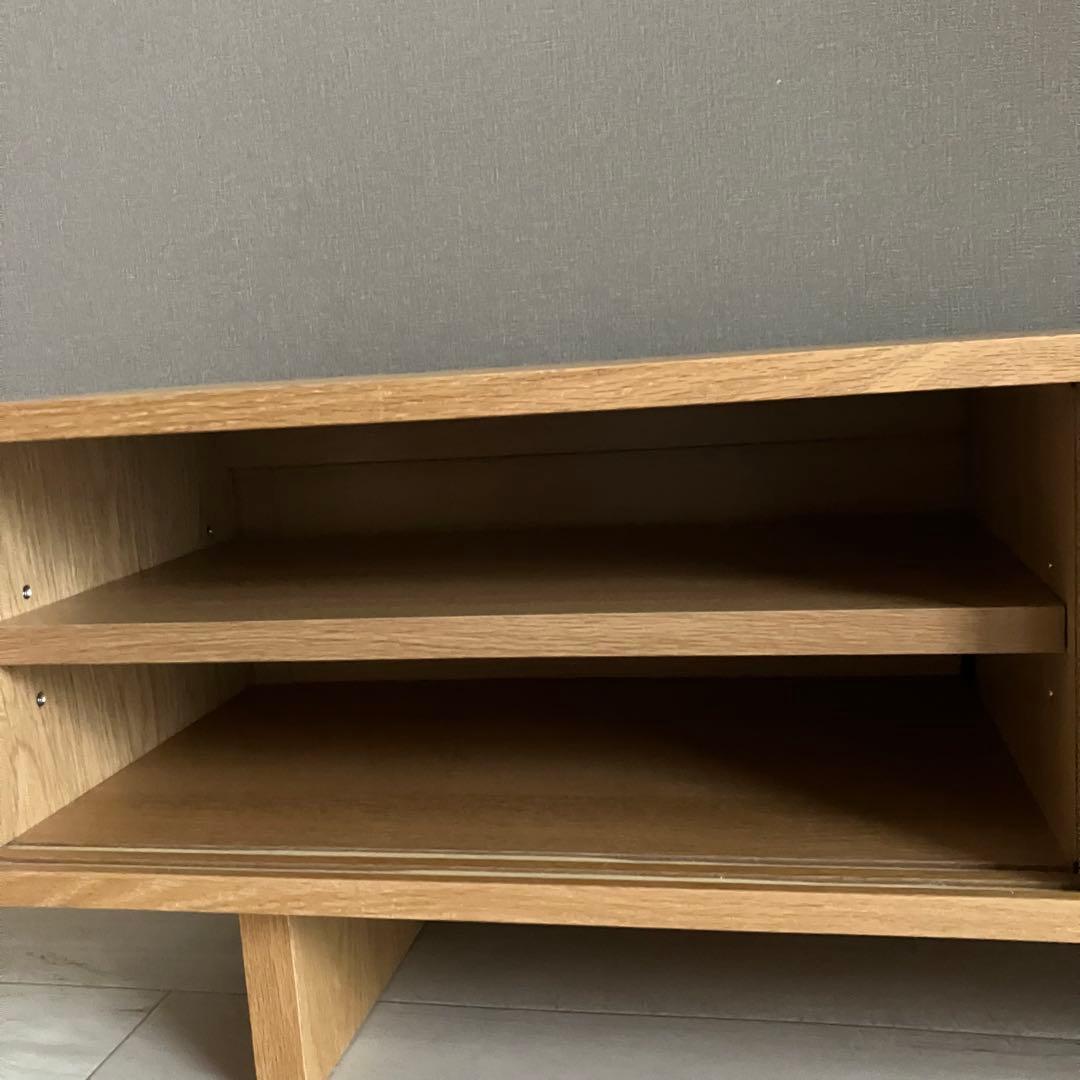 無印良品 オーク材ＡＶラック薄型（引戸） テレビボード