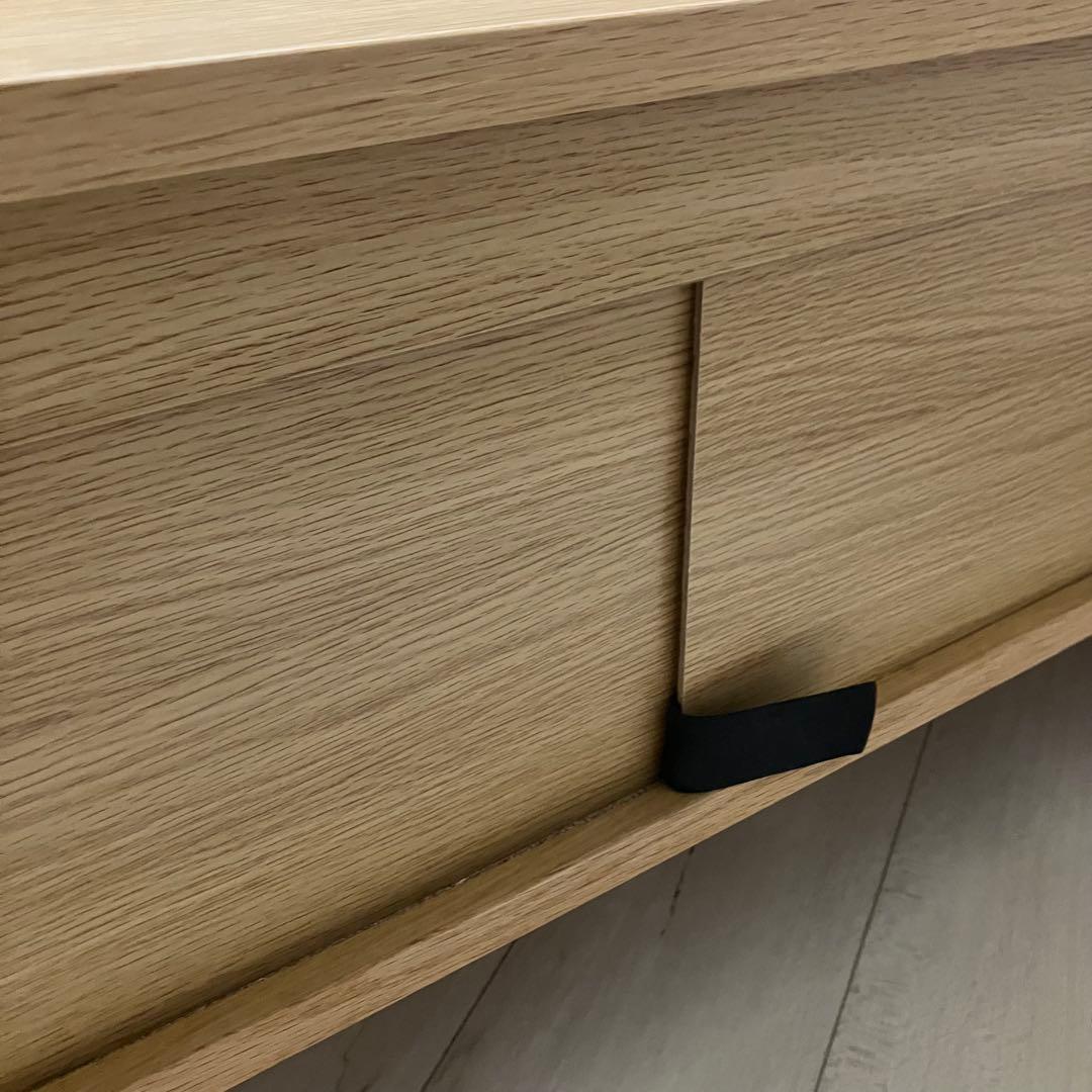 無印良品 オーク材ＡＶラック薄型（引戸） テレビボード