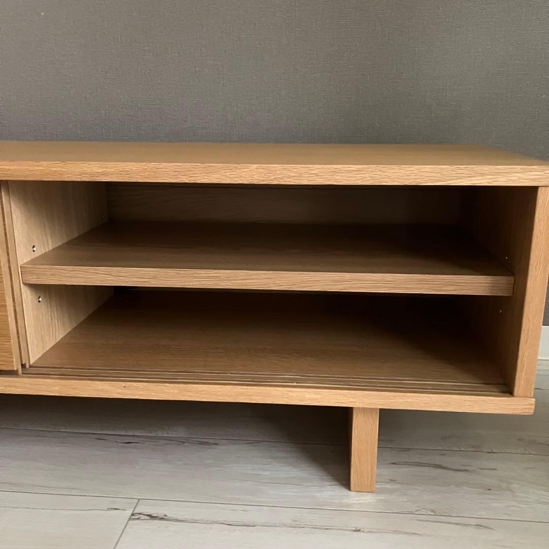 無印良品 オーク材ＡＶラック薄型（引戸） テレビボード