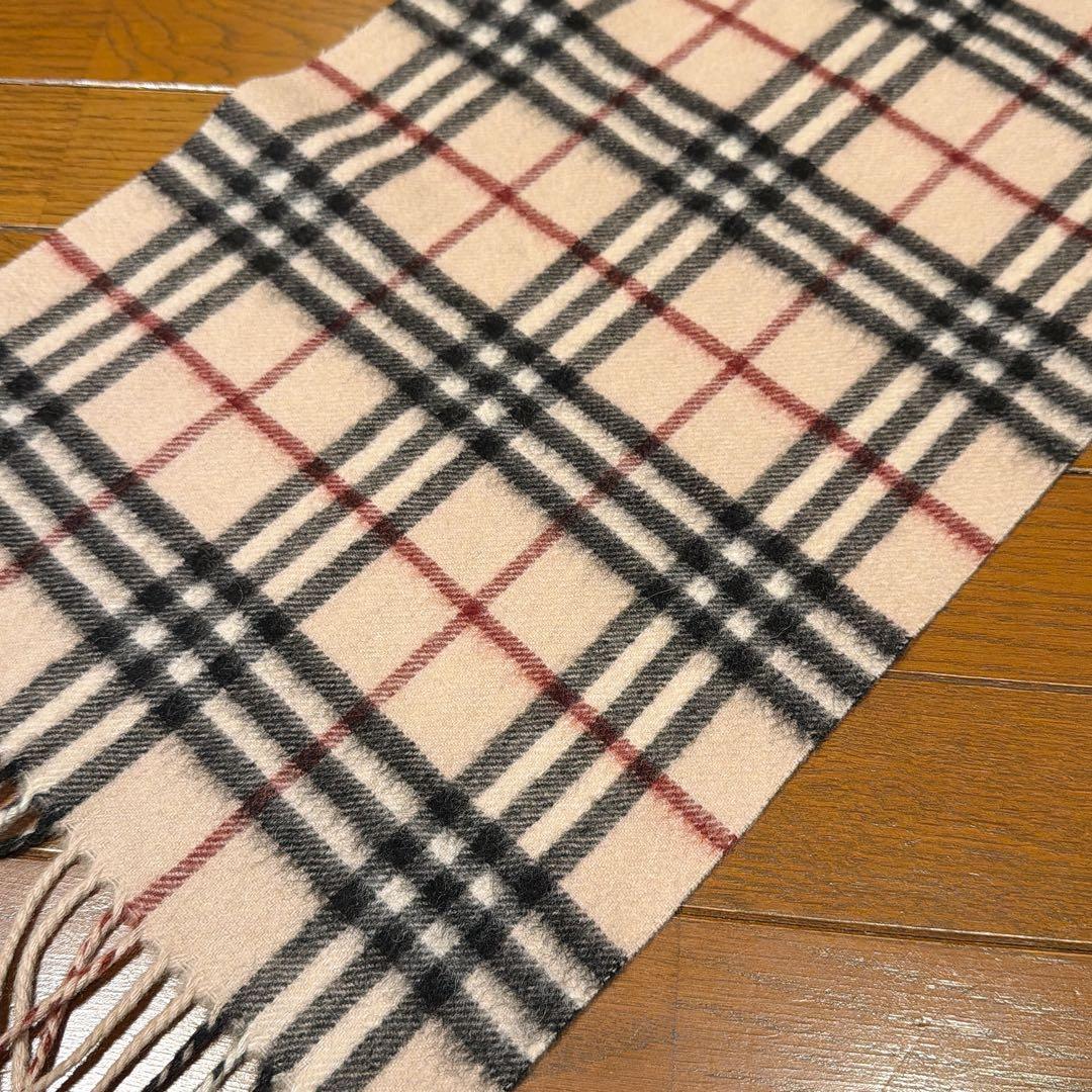 バーバリーロンドン　マフラー　カシミヤ　ベージュ