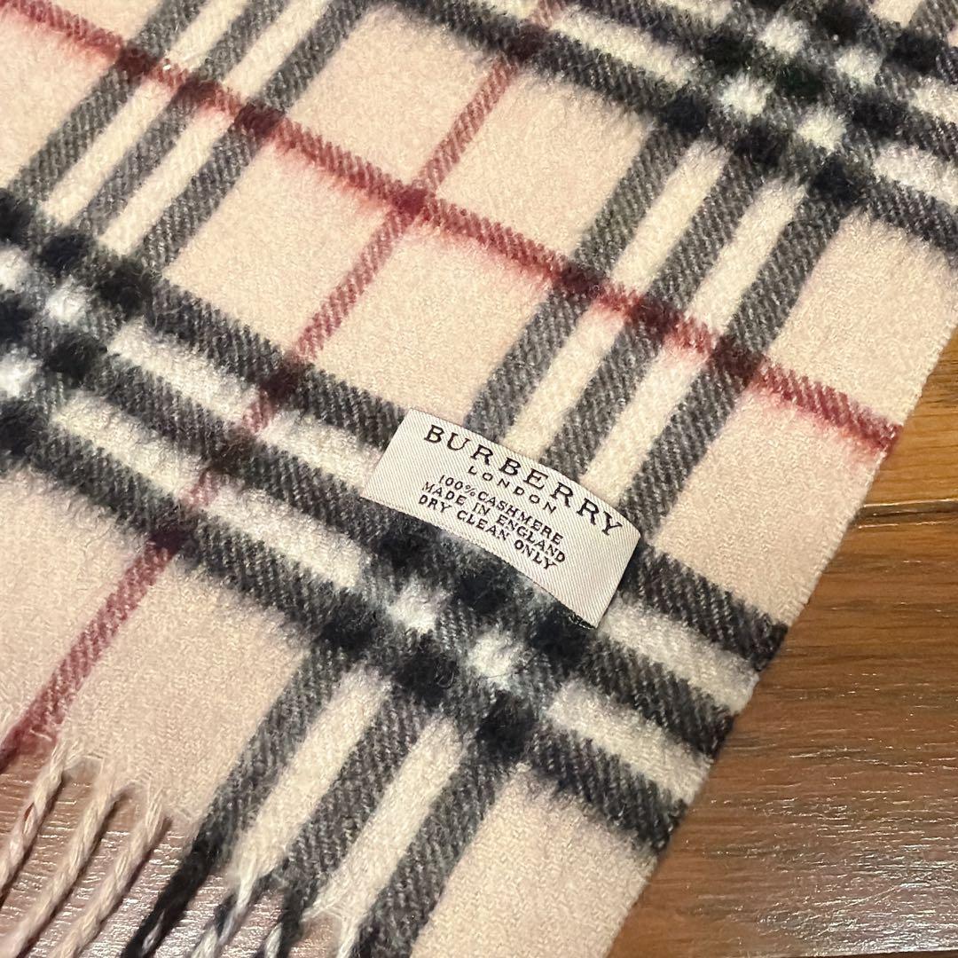 バーバリーロンドン　マフラー　カシミヤ　ベージュ