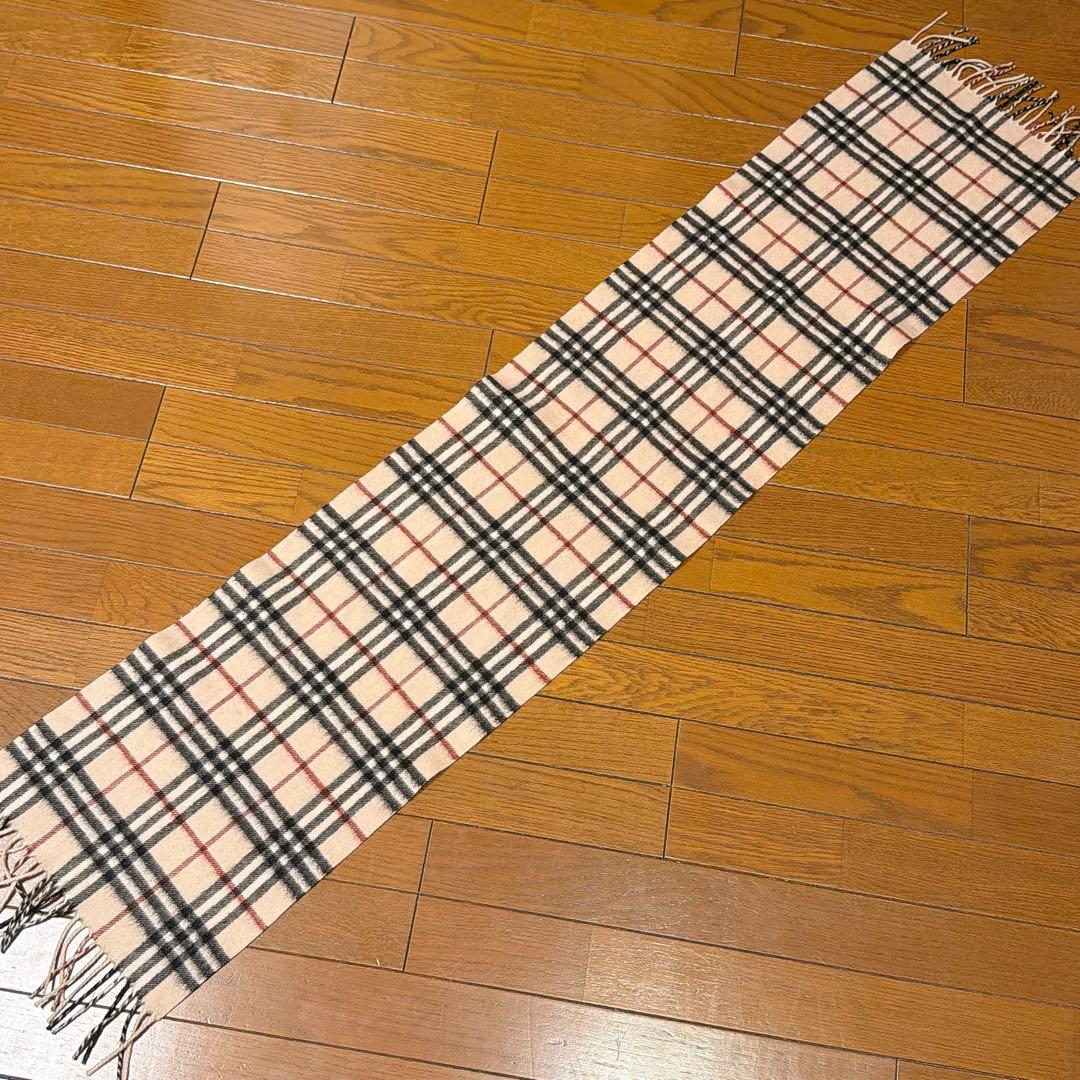 バーバリーロンドン　マフラー　カシミヤ　ベージュ