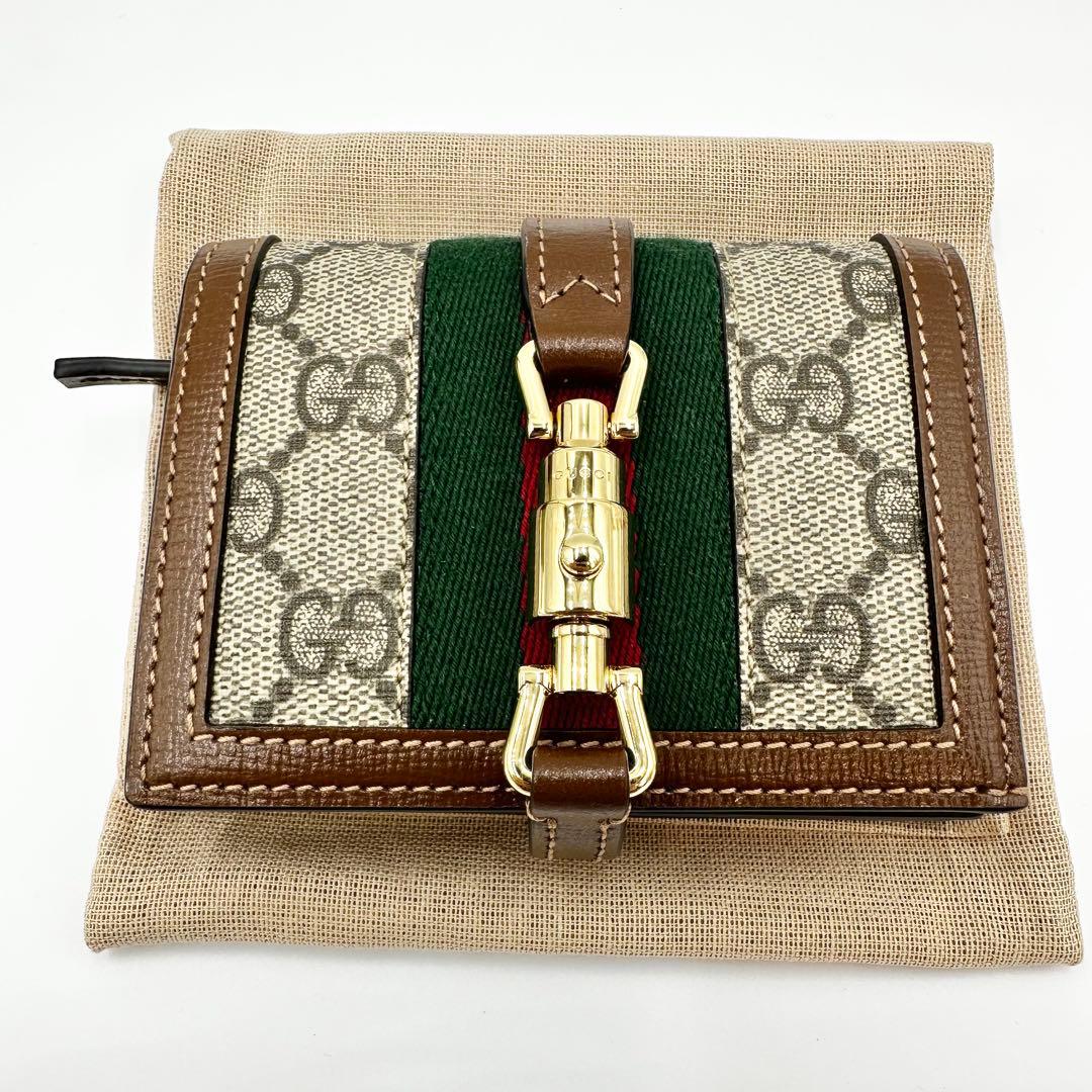 未使用 現行✨グッチ コンパクトウォレット 1961 ジャッキー シェリーライン
