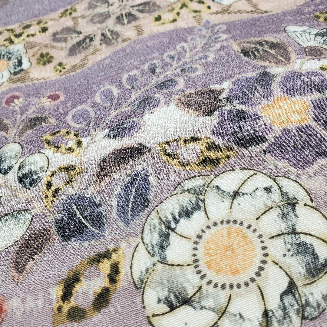 未使用♥️手描き紬訪問着「辻ヶ花」 パールトーン　トールサイズ◾お値打ち価格