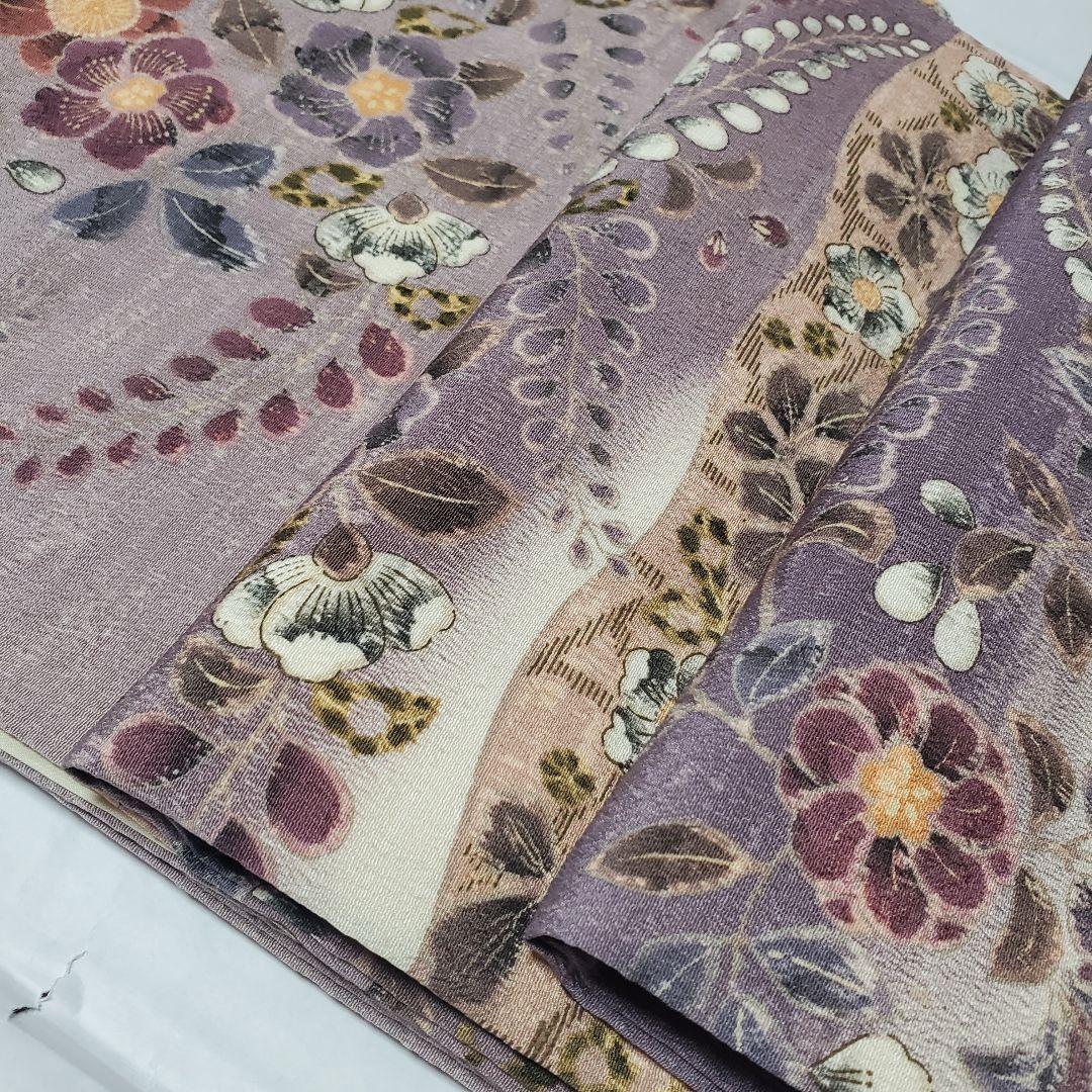 未使用♥️手描き紬訪問着「辻ヶ花」 パールトーン　トールサイズ◾お値打ち価格