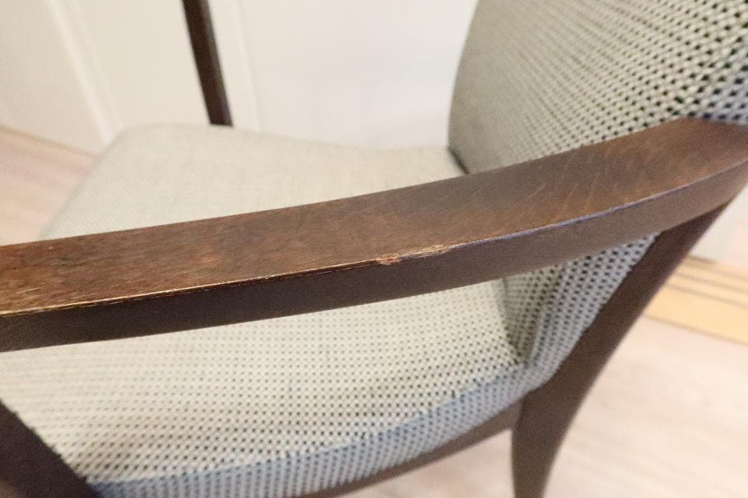 カリモク ダイニングチェアー肘付 フランシス CT7800CK ブラウン色 美品