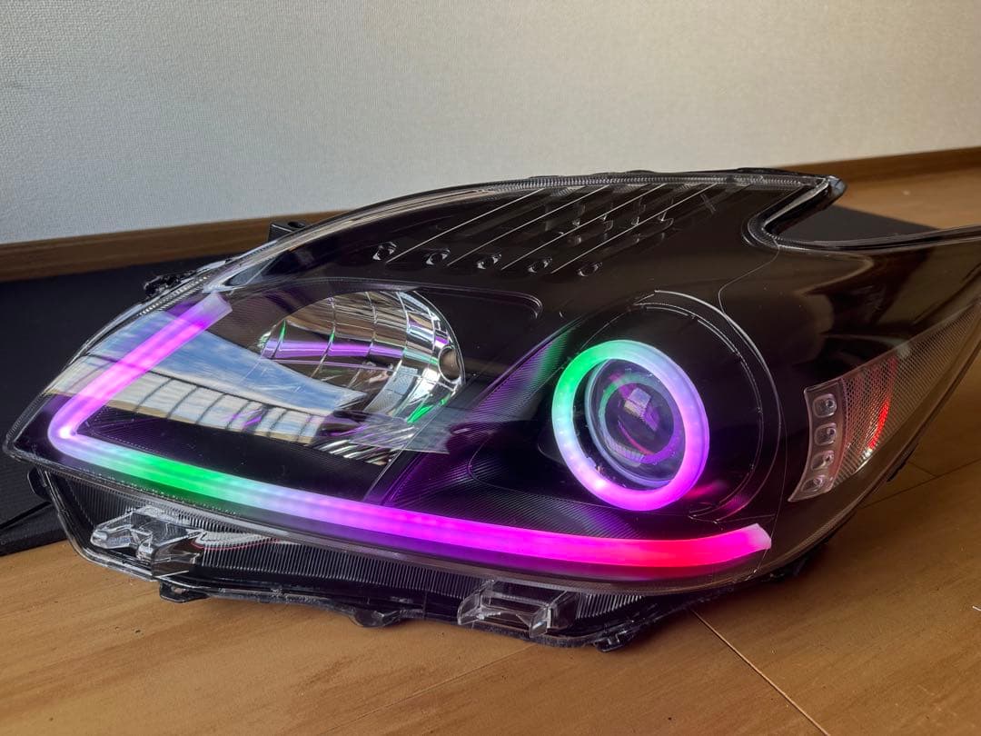 ZVW30 プリウス30 LEDヘッドライト RGBマルチカラー 左右セット