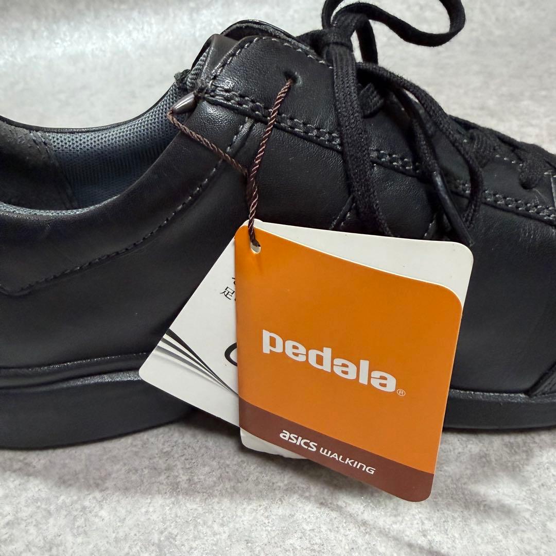 新品未使用⭐︎ペダラ アシックス スニーカー サイドジップ ブラック 24cm