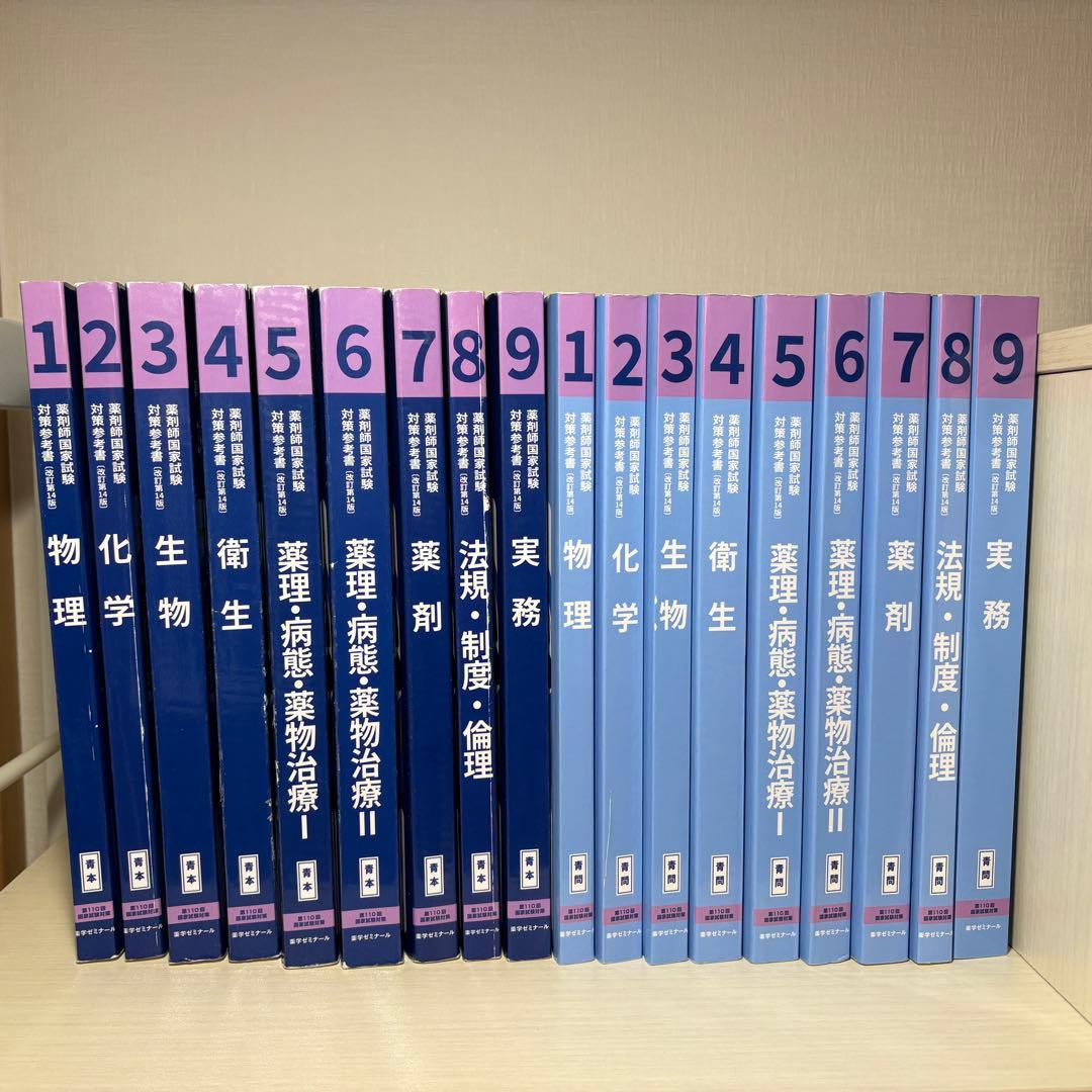 薬学ゼミナール第110回薬剤師国家試験対策参考書 青本・青問全巻セット 表紙付き