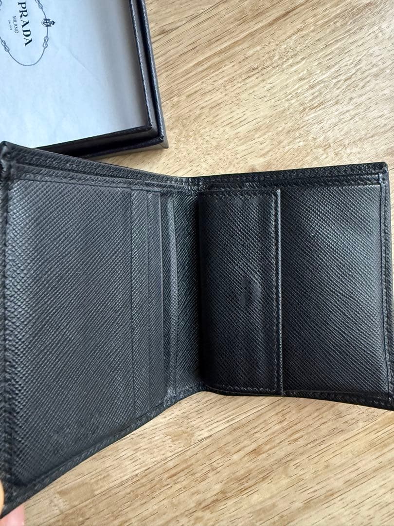 ★PRADA★財布 二つ折り メンズ ブラック