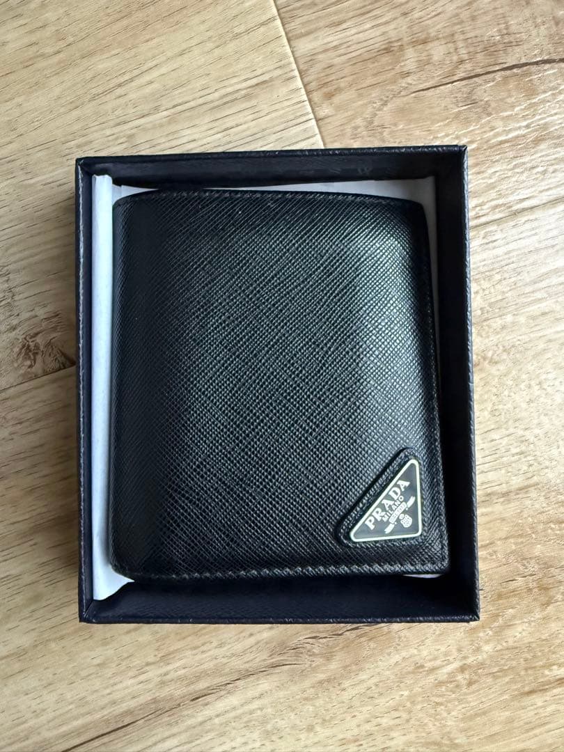★PRADA★財布 二つ折り メンズ ブラック