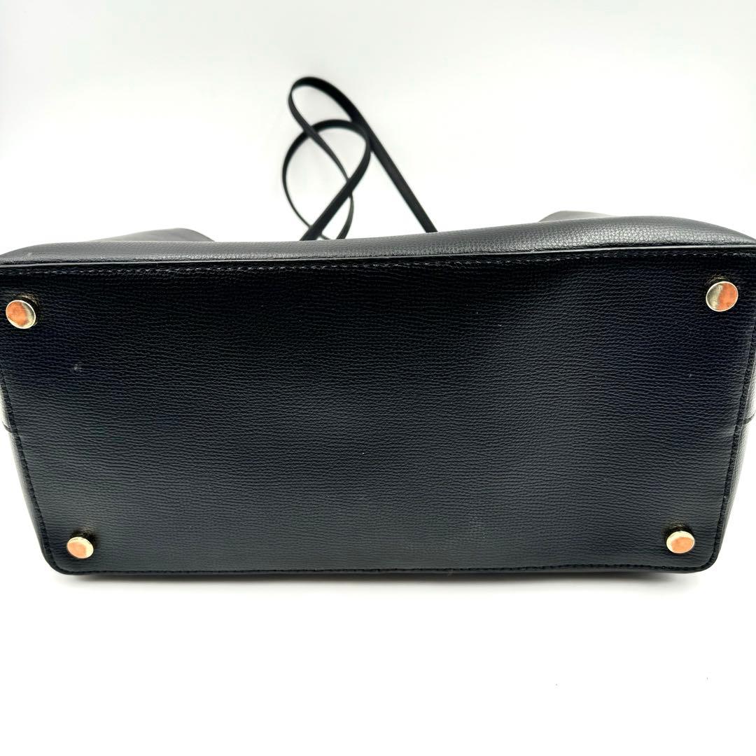 美品✨kate spade トートバッグ　ブラック　オールレザー　A4収納可能