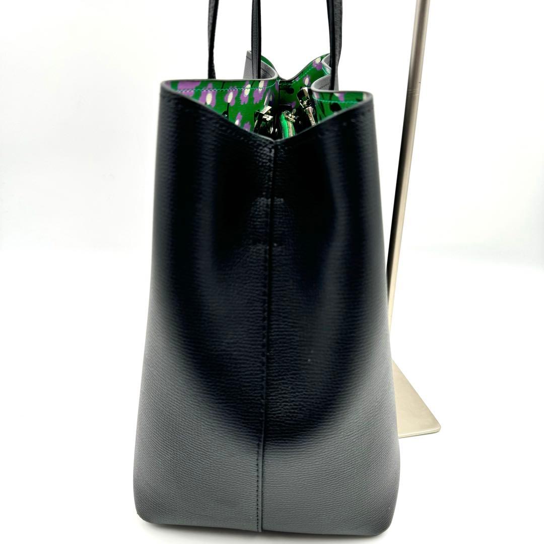 美品✨kate spade トートバッグ　ブラック　オールレザー　A4収納可能