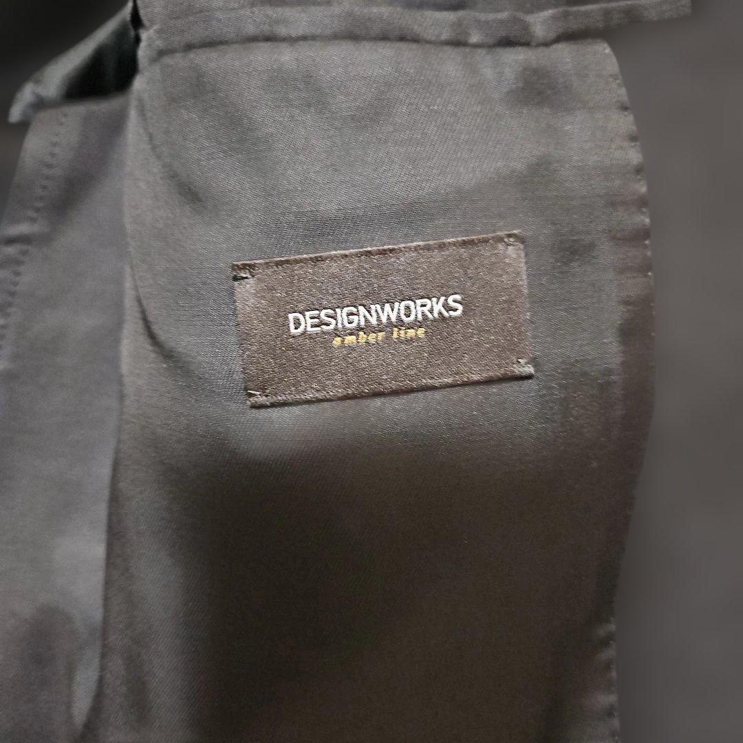 デザインワークス　カシミア100%　ブラック チェスターコート