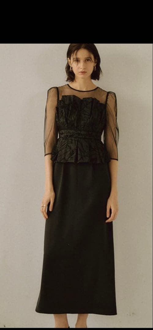 LE’RUREリルアーFlourish pencil dressブラック