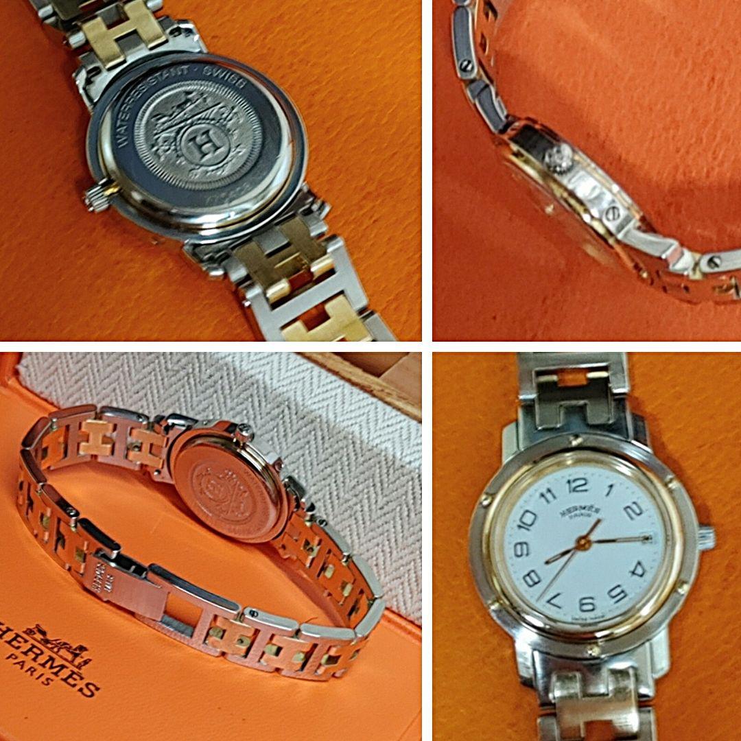 エルメス時計/極極極美品CL3.24/新品電池新品仕上げ正常稼働品/レディース