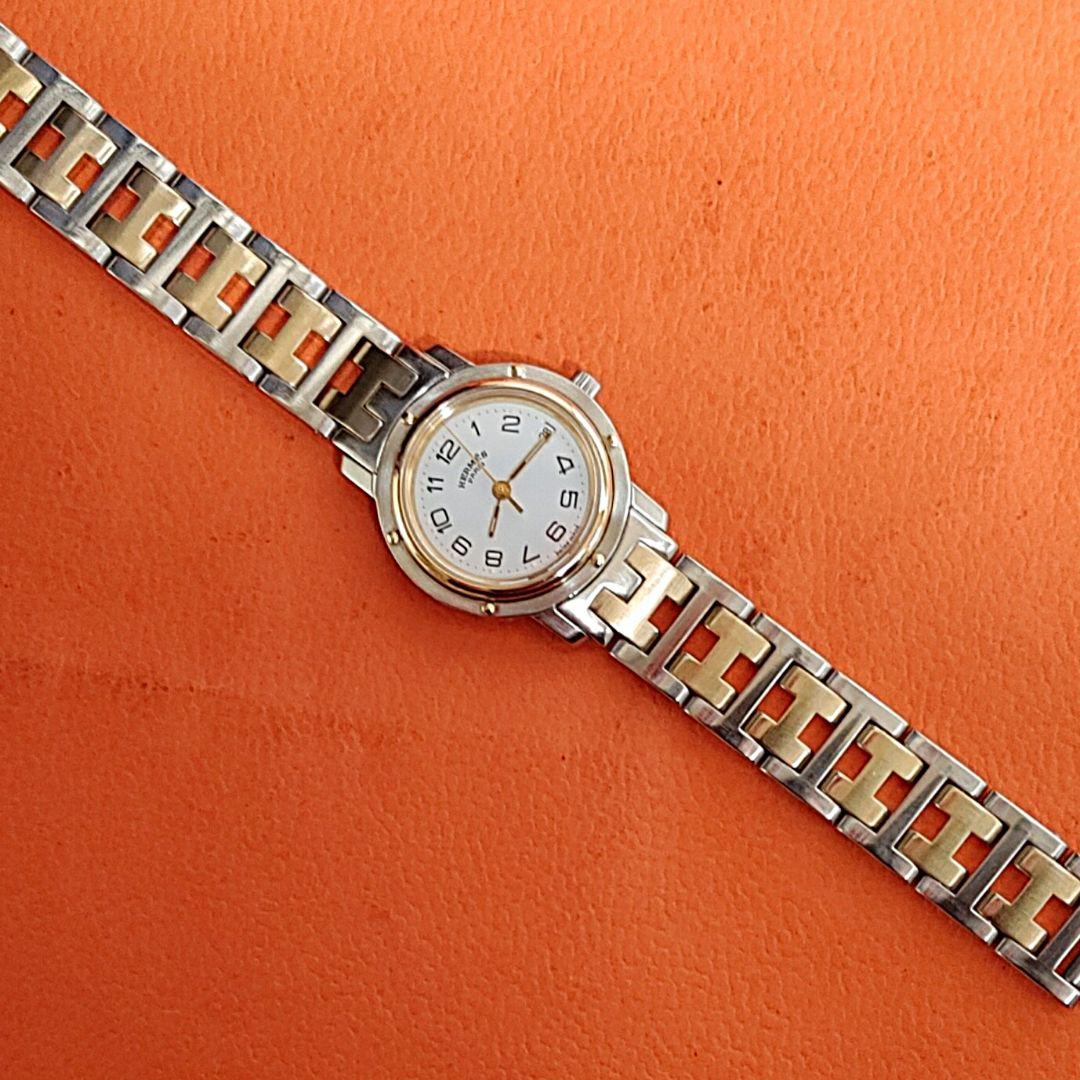 エルメス時計/極極極美品CL3.24/新品電池新品仕上げ正常稼働品/レディース