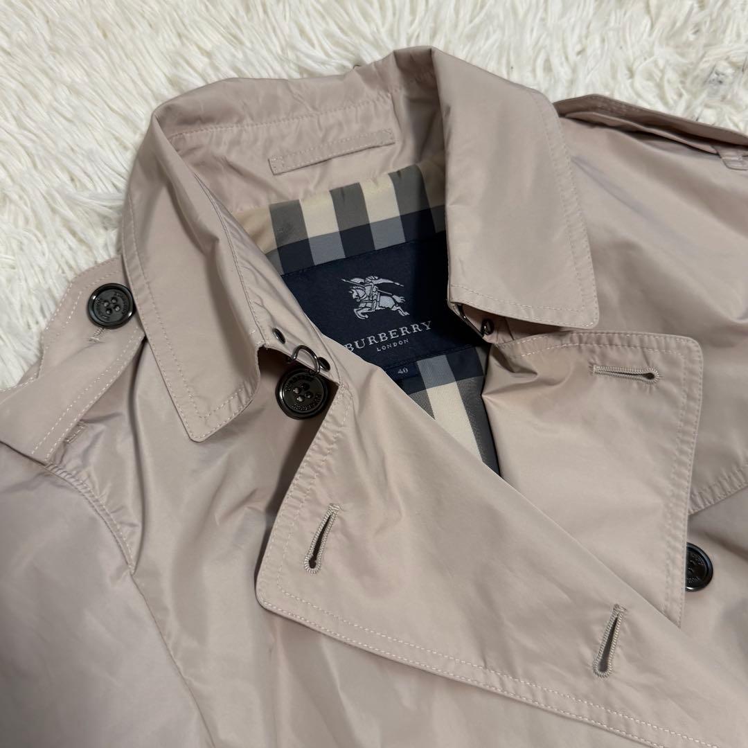 極美品　Lサイズ相当 バーバリーロンドン ダブルトレンチコート　メガチェック