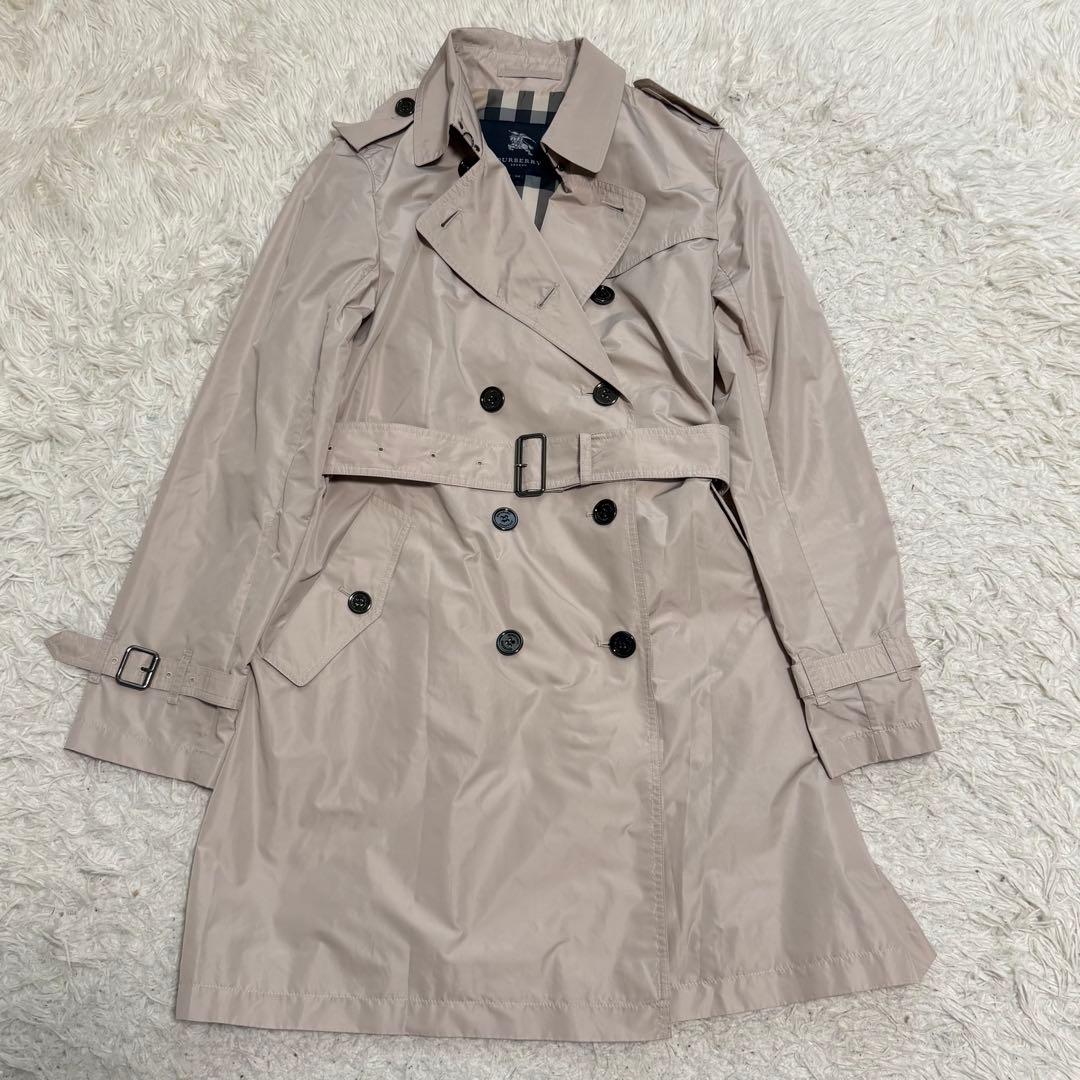 極美品　Lサイズ相当 バーバリーロンドン ダブルトレンチコート　メガチェック