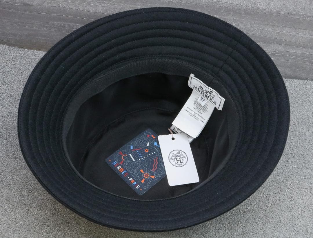 タグ付 未使用　エルメス フレッド バケットハット 57 クルー カルーゼル