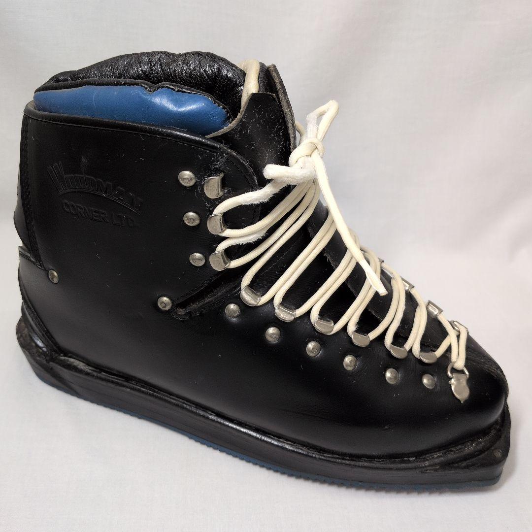 昭和レトロ 牛革手作りスキー靴 未使用品 アンティーク