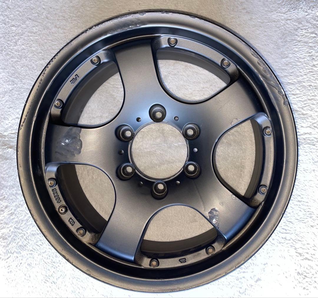 17インチホイール　マッドブラック自家塗装7.5J-6HP.C.D.139.7