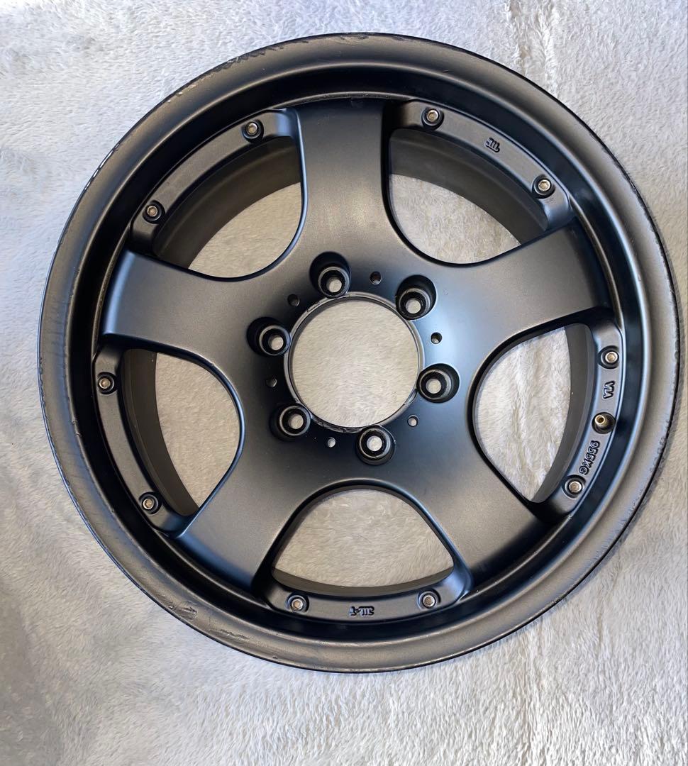 17インチホイール　マッドブラック自家塗装7.5J-6HP.C.D.139.7