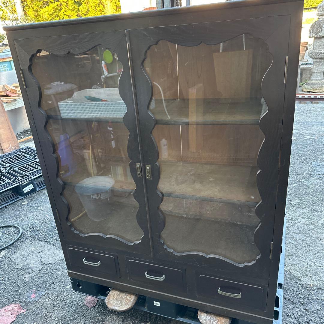 更にお値下げ❣️ヴィンテージとっても素敵な書棚ガラス棚食器棚に！