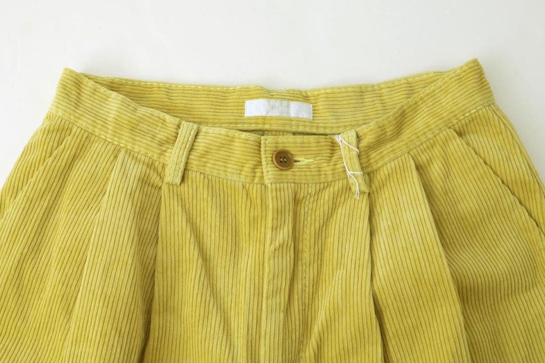 【R】homspun イエローのコーデュロイパンツ