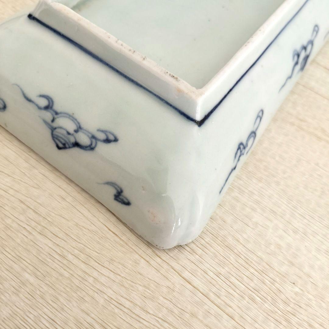 kico☆　３枚組　古伊万里　染付　線描　雲龍文　長皿