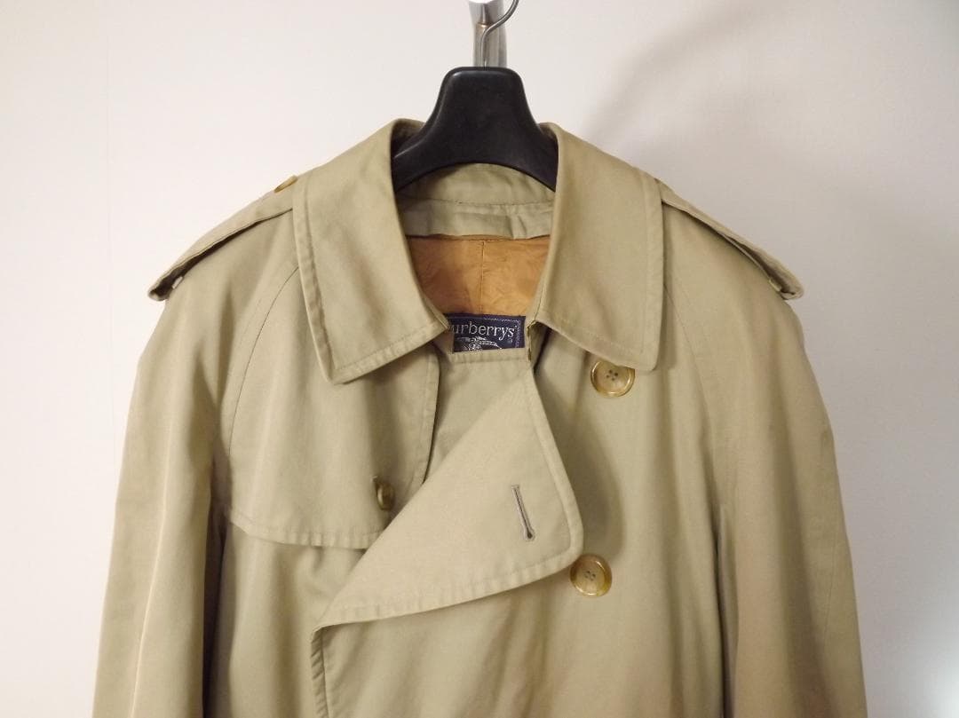 バーバリー　イギリス製　裏地チェック　ライナー付き　トレンチコート メンズ