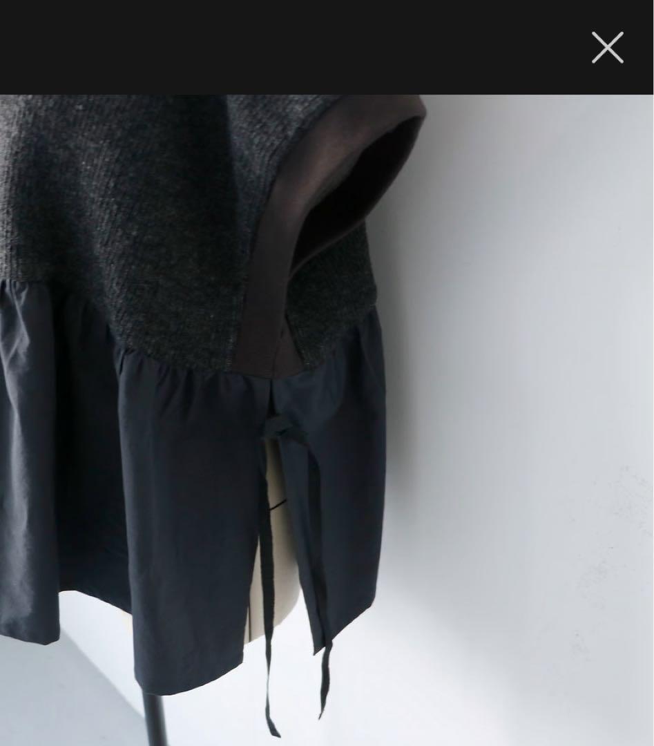 マガリ magali 【WEB限定販売】 ウール&コットン・ジレ/チャコール